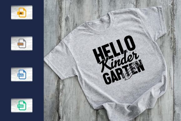 Back to School Hello Kindergarten Shirt Graphics