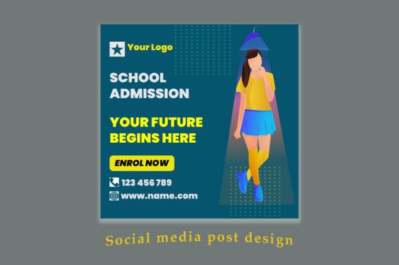 Back to School Social Media Post Design: Graphics for Websites & Digital Sellers