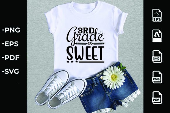 Back to School SVG Design: 3rd Grade is Sweet Graphics