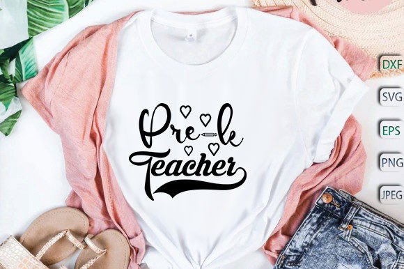 Back to School SVG Design, Pre-K Teacher