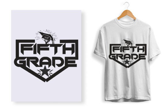 Back to School T-Shirt Designs Graphics: FIFTH GRADE Ready