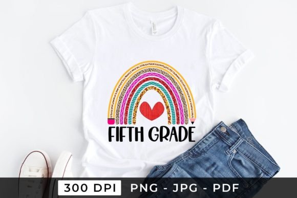 Fifth Grade PNG: Back to School Graphics for Crafts