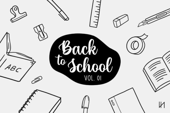Hand Drawn Back to School Set – Vol. 01 Graphics for Crafts
