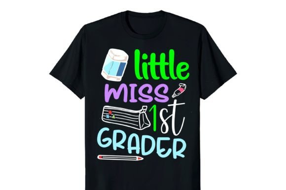 Little Miss 1st Grader: Back to School Graphics & Print Templates