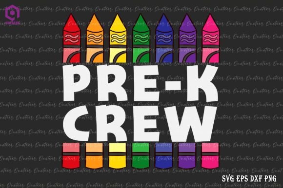 PR-K CREW Back to School Teacher Student Graphics