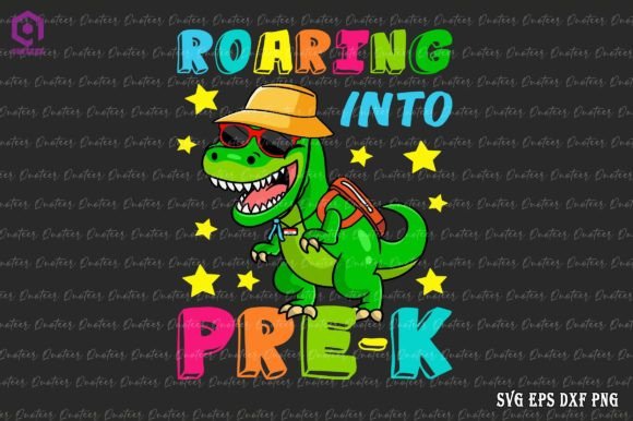Roaring to PRE-K Dinosaur Back to School Graphics