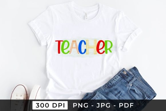 Teacher Back to School Sublimation PNG: Graphics for Crafts