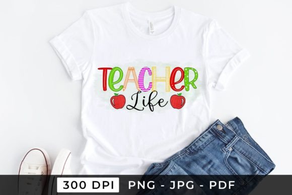 Teacher Life PNG: Back to School Graphics for Crafts
