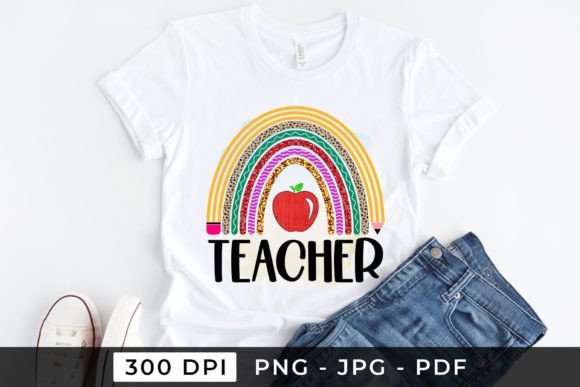 Teacher PNG Back to School PNG: Graphics for Crafts & Creative Branding